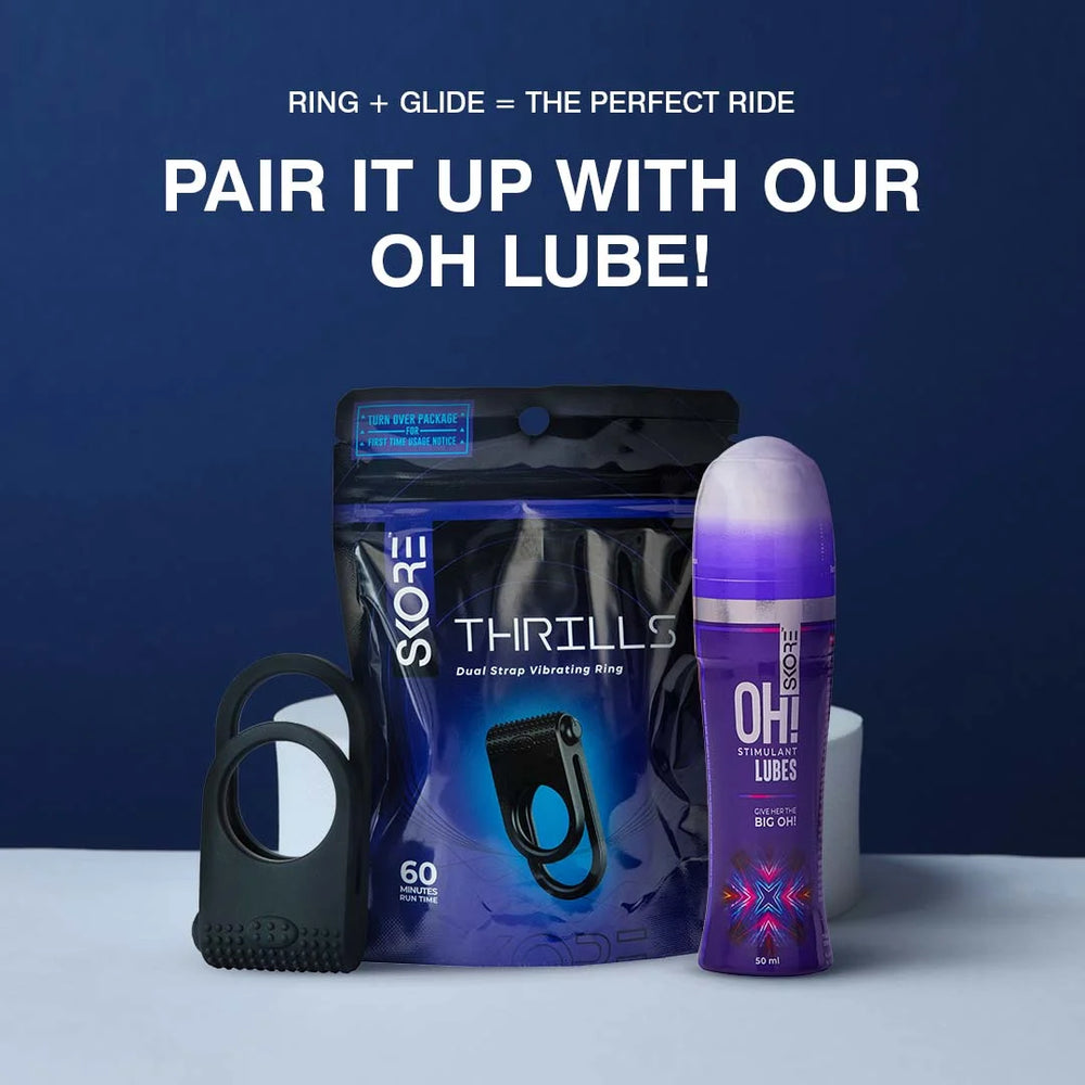 Skore Thrills | Dual Strap Vibrating Ring for Couples