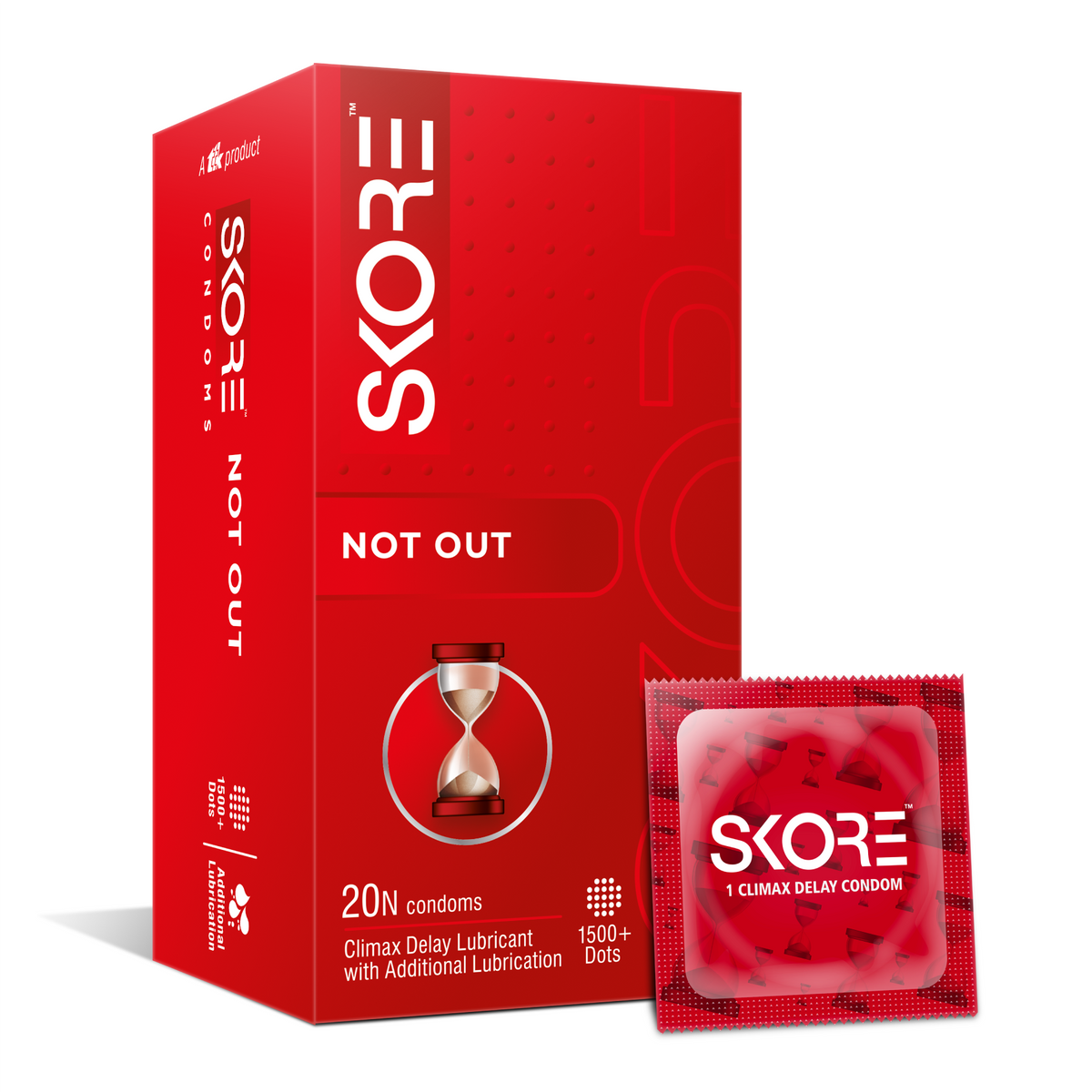 Skore Not Out Condoms - Climax Delay Pack of 20 | Skore Condoms Skore Not Out Condoms - Climax Delay Pack of 20 | Skore Condoms