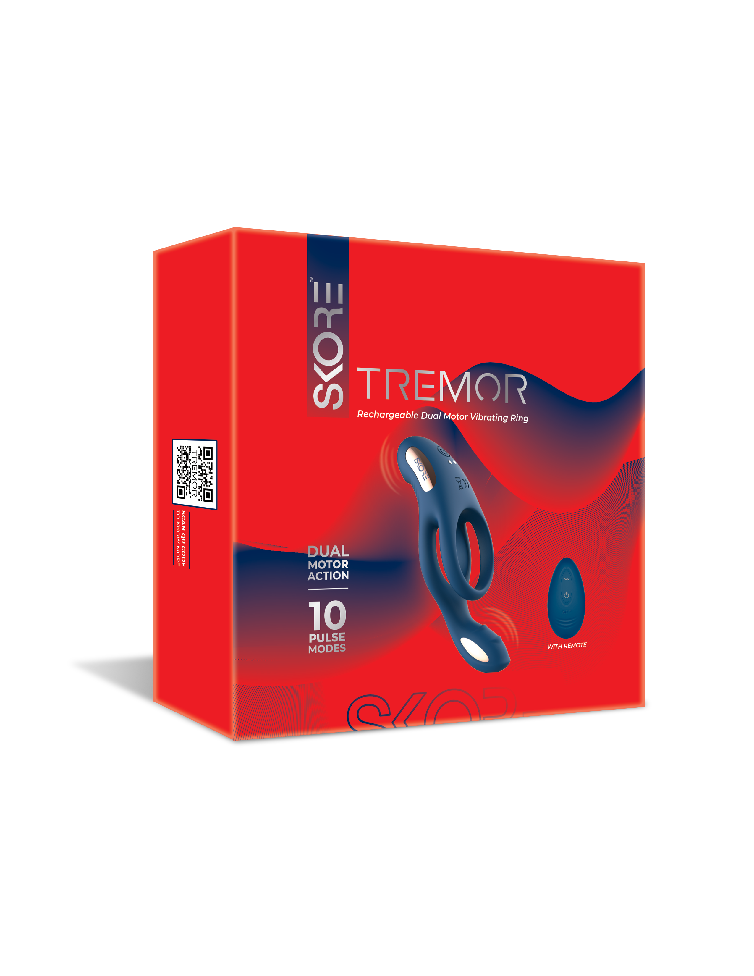 Skore TREMOR – Dual Motor Vibrating Ring with Ball Strap
