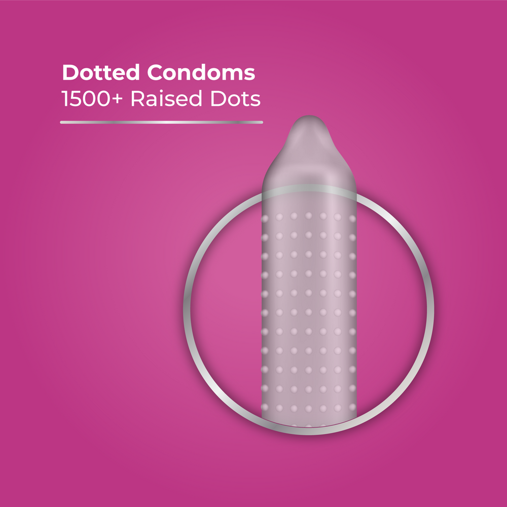 Skore Extra Dotted Condoms - 1500+ Dots Pack of 10 | Skore Condoms